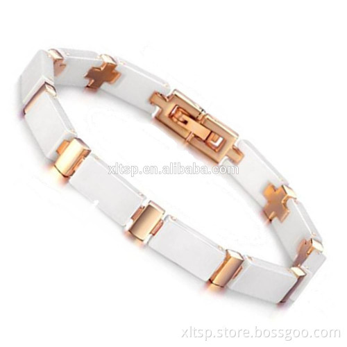 Japan hot sales germanium titanium bracelet white Ceramic bracelet for women